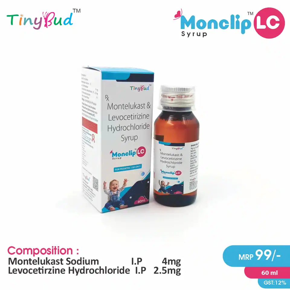 Levocetirizine 2.5mg + Montelukast 4mg Monclip LC Suspension PCD Franchise at Best Price